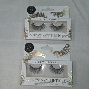 NIB Lilly Lashes Luxury Synthetic Lashes - Dramatic Black (2 Boxes) CP